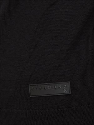 Maglia girocollo Richmond X uomo in lana nera in UOMO