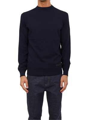 Maglia girocollo Richmond X uomo in lana blu in UOMO