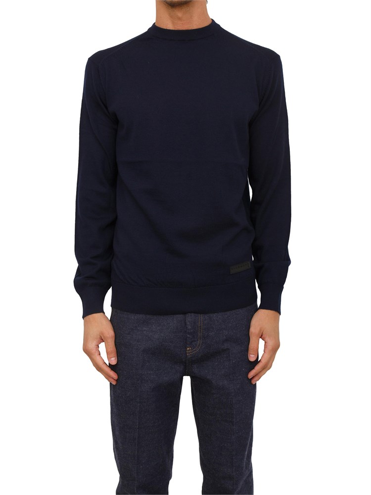 Maglia girocollo Richmond X uomo in lana blu