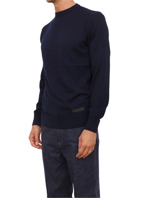 Maglia girocollo Richmond X uomo in lana blu in UOMO