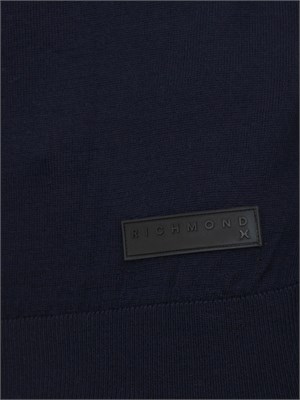 Maglia girocollo Richmond X uomo in lana blu in UOMO