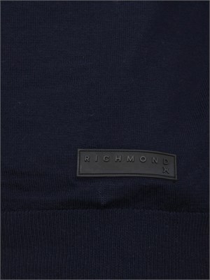 Cardigan uomo Richmond X in misto lana blu in UOMO