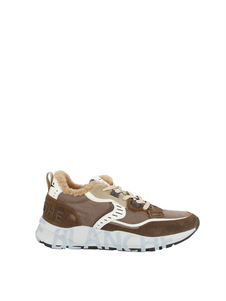 Sneaker uomo Voile Blanche con pelliccia interna e suede marrone