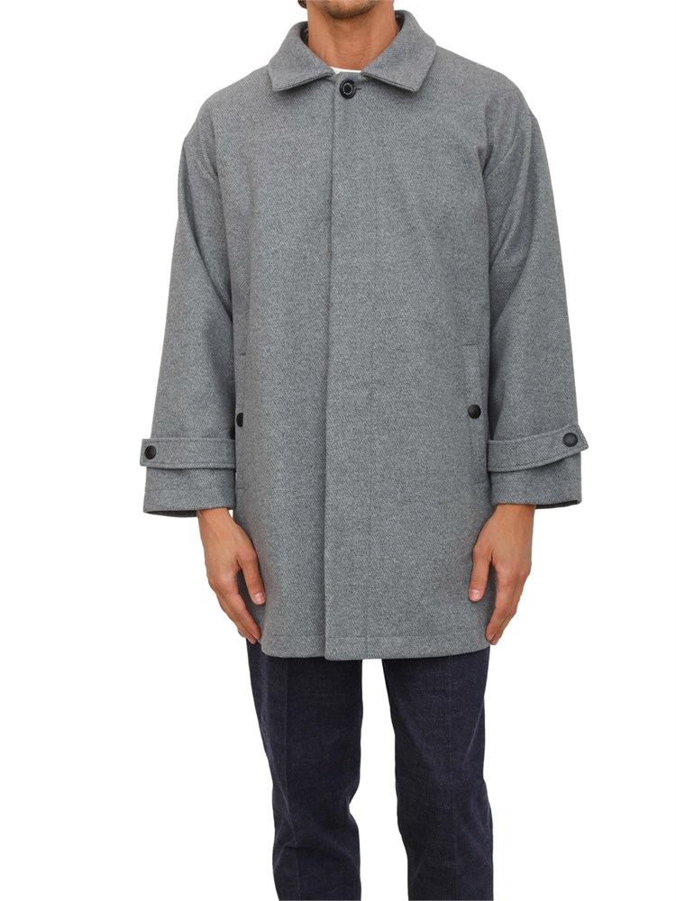 Cappotto uomo Richmond X in misto lana grigia