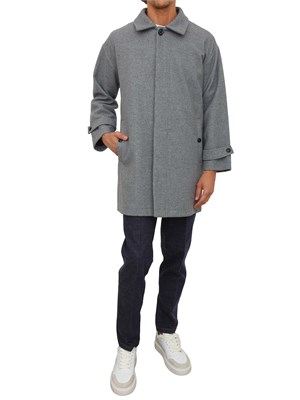 Cappotto uomo Richmond X in misto lana grigia in UOMO