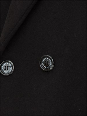 Cappotto doppiopetto uomo Richmond X in misto lana nero in UOMO