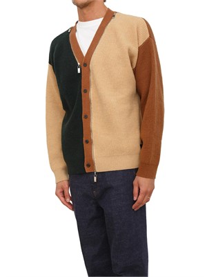 Cardigan uomo Richmond X in misto lana multicolor con zip in UOMO