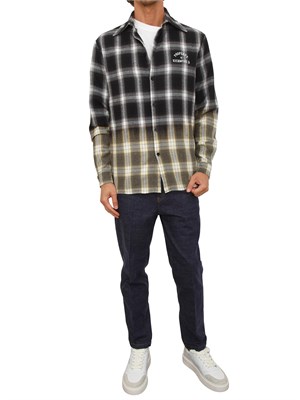 Camicia overshirt Richmond X uomo in flanella di cotone a quadri in UOMO