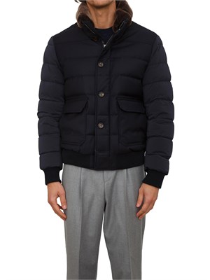 Giubbino Moorer uomo Fantoni in tessuto idrorepellente blu in UOMO