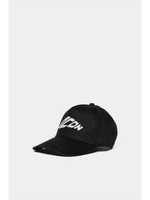 Cappello Dsquared2 Kids nero con logo icon in BAMBINO