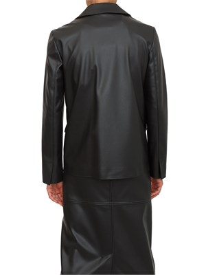 Giacca monopetto Max Mara MM in ecopelle nera in DONNA