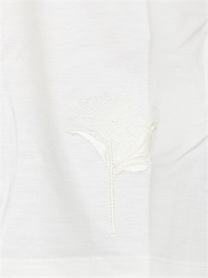 T-shirt Max Mara MM in jersey di cotone bianco in DONNA