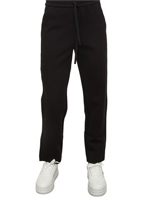 Pantalone tuta Max Mara MM in jersey di cotone nero in DONNA