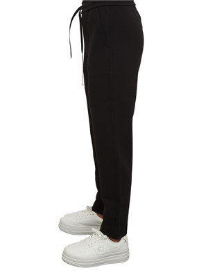 Pantalone tuta Max Mara MM in jersey di cotone nero in DONNA