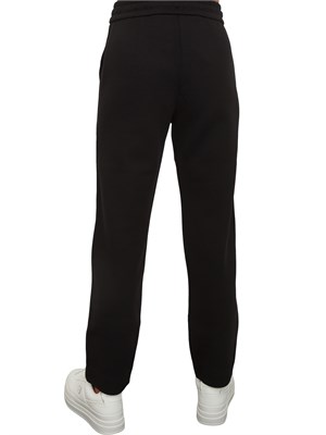 Pantalone tuta Max Mara MM in jersey di cotone nero in DONNA