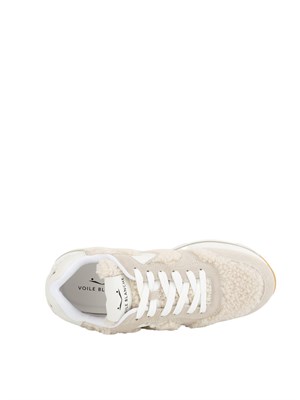 Snerakers donna Voile Blanche in suede e sintetico effetto pelliccia grigio tortora in DONNA