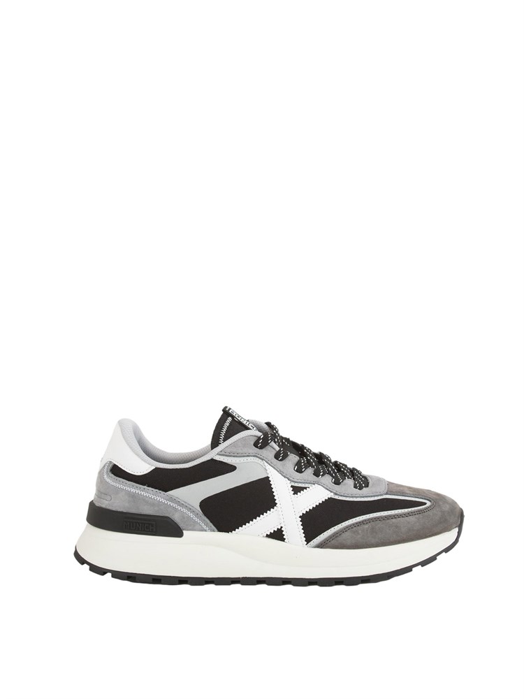 Sneakers Munich Dynamix 10 in pelle e tessuto bianco e nero