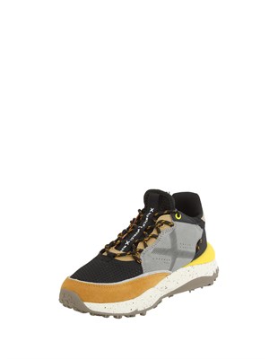 Sneakers uomo Munich Doro 62 in pelle e tessuto giallo grigio nero in UOMO