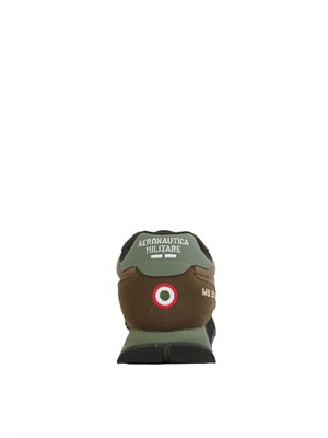 Sneakers uomo Aeronautica Militare in tessuto tecnico verde in UOMO