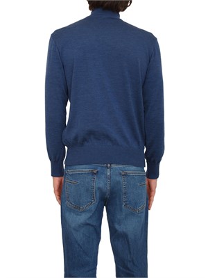 Maglia mezza zip Paul & Shark uomo x-soft in lana blu in UOMO