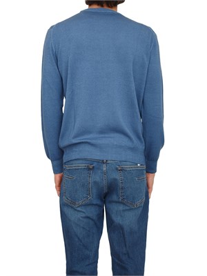 Maglia uomo Paul & Shark in lana vergine azzurra tinto in capo in UOMO