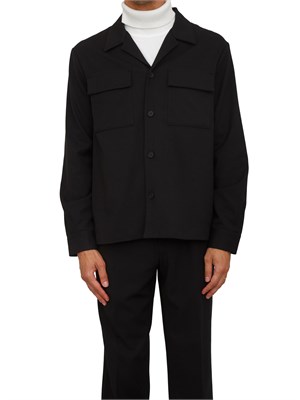 Giacca camicia overshirt Antony Morato in twill elasticizzato nero in UOMO