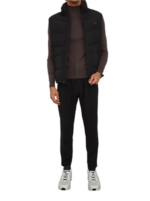 Maglia Antony Morato slim fit in misto viscosa verde con patch logata e zip in UOMO