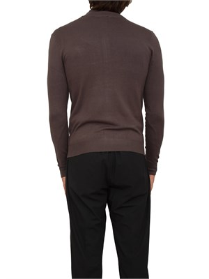 Maglia Antony Morato slim fit in misto viscosa verde con patch logata e zip in UOMO