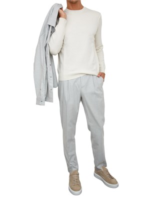 Maglia Antony Morato in misto lana avorio con cuciture giromanica e dietro in UOMO