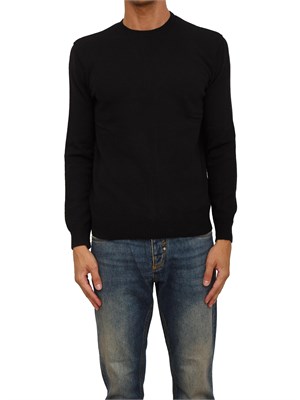 Maglia Antony Morato in misto lana nera con cuciture giromanica e dietro in UOMO