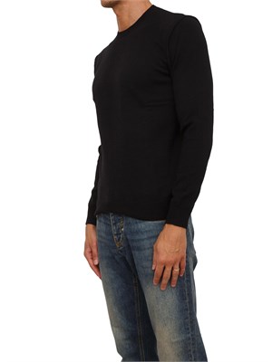 Maglia Antony Morato in misto lana nera con cuciture giromanica e dietro in UOMO