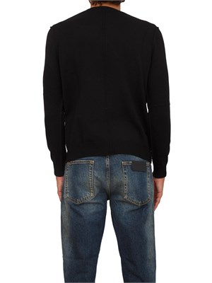 Maglia Antony Morato in misto lana nera con cuciture giromanica e dietro in UOMO