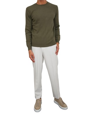 Maglia Antony Morato in misto lana verde con cuciture giromanica e dietro in UOMO