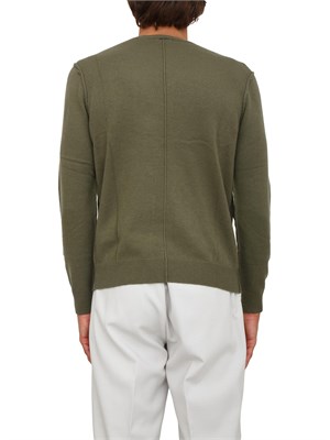 Maglia Antony Morato in misto lana verde con cuciture giromanica e dietro in UOMO