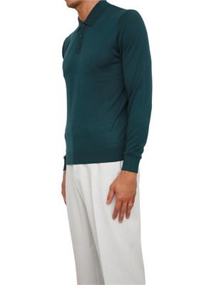 Maglia Antony Morato con colletto regular fit in misto lana super soft verde in UOMO