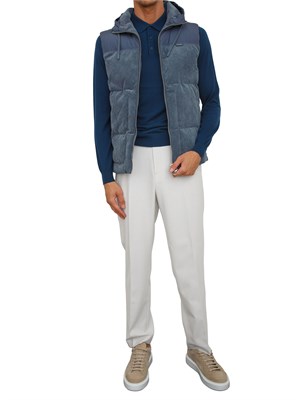 Maglia Antony Morato con colletto regular fit in misto lana super soft petrolio in UOMO