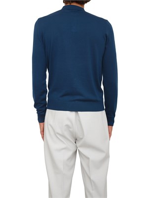 Maglia Antony Morato con colletto regular fit in misto lana super soft petrolio in UOMO