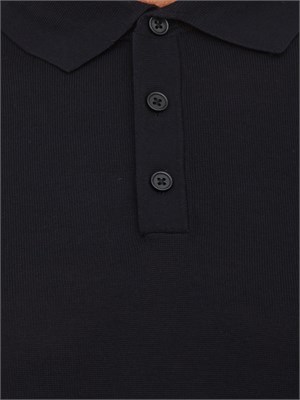 Maglia Antony Morato con colletto regular fit in misto lana super soft blu in UOMO