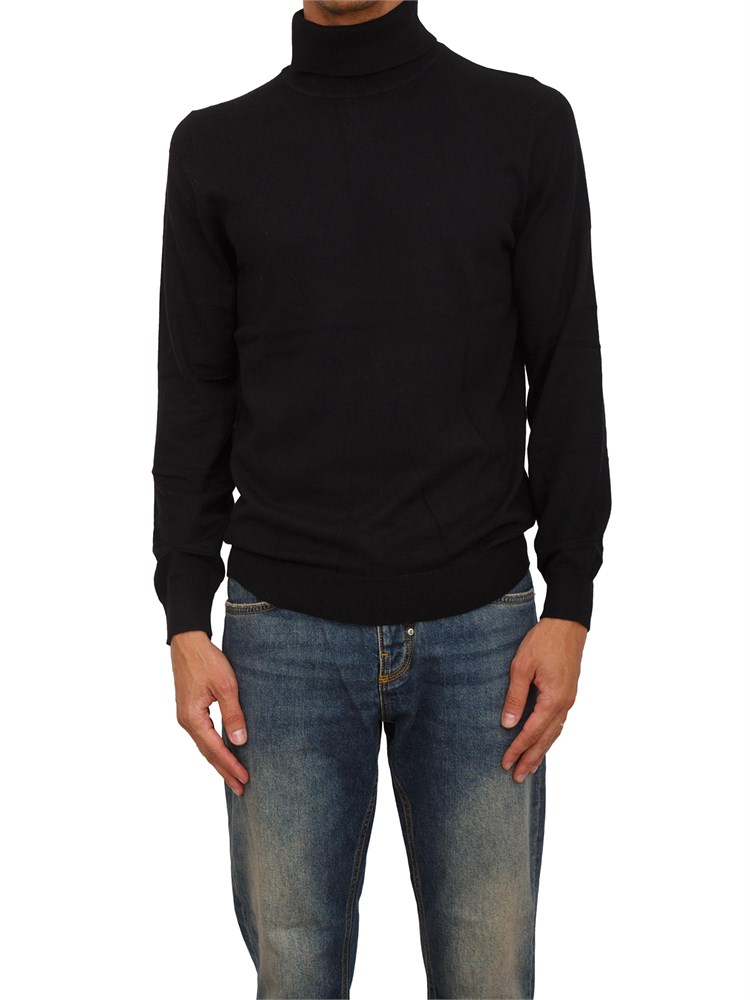 Maglia collo alto Antony Morato relaxed fit in misto viscosa nera