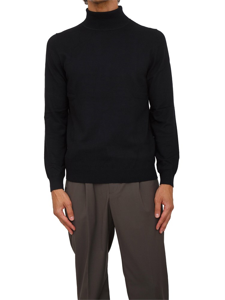 Maglia collo alto Antony Morato relaxed fit in misto viscosa blu