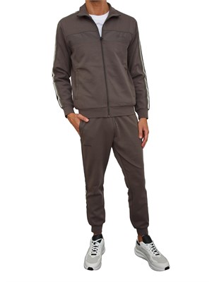 Pantaloni tuta Antony Morato in misto cotone interlock verde militare con bande laterali in UOMO