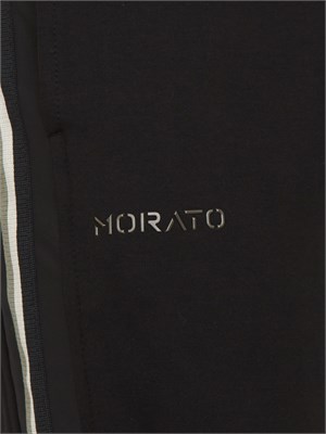 Pantaloni tuta Antony Morato in misto cotone interlock nero con bande laterali in UOMO