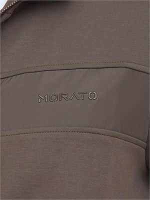 Felpa Antony Morato con zip e bande in misto cotone interlock verde militare in UOMO