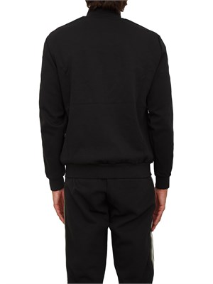 Felpa Antony Morato con zip e bande in misto cotone interlock nero in UOMO
