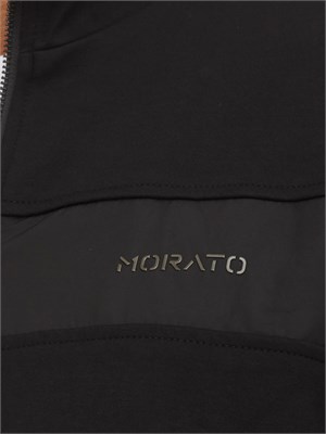 Felpa Antony Morato con zip e bande in misto cotone interlock nero in UOMO