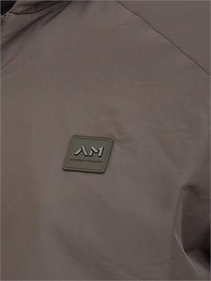 Felpa Antony Morato con zip e cappuccio in cotone interlock e tessuto tecnico verde in UOMO