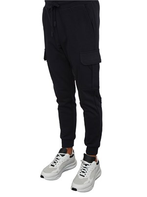 Pantaloni in felpa Antony Morato con tasche cargo in misto cotone interlock blu in UOMO