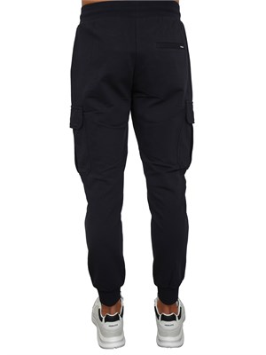 Pantaloni in felpa Antony Morato con tasche cargo in misto cotone interlock blu in UOMO