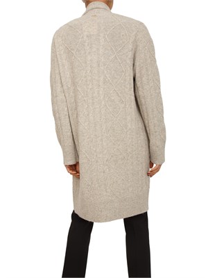 Cardigan donna Fracomina in tessuto beige lavorato in DONNA