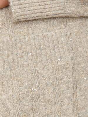 Cardigan donna Fracomina in tessuto beige lavorato in DONNA